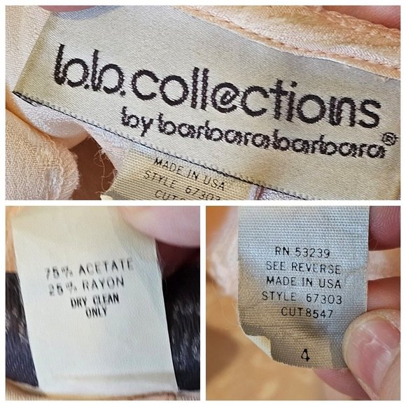 Vintage 80s Sz 4 Light Pink Floral Wrap Dress Gather Knee Length Puff Sleeve‎ - Picture 13 of 14